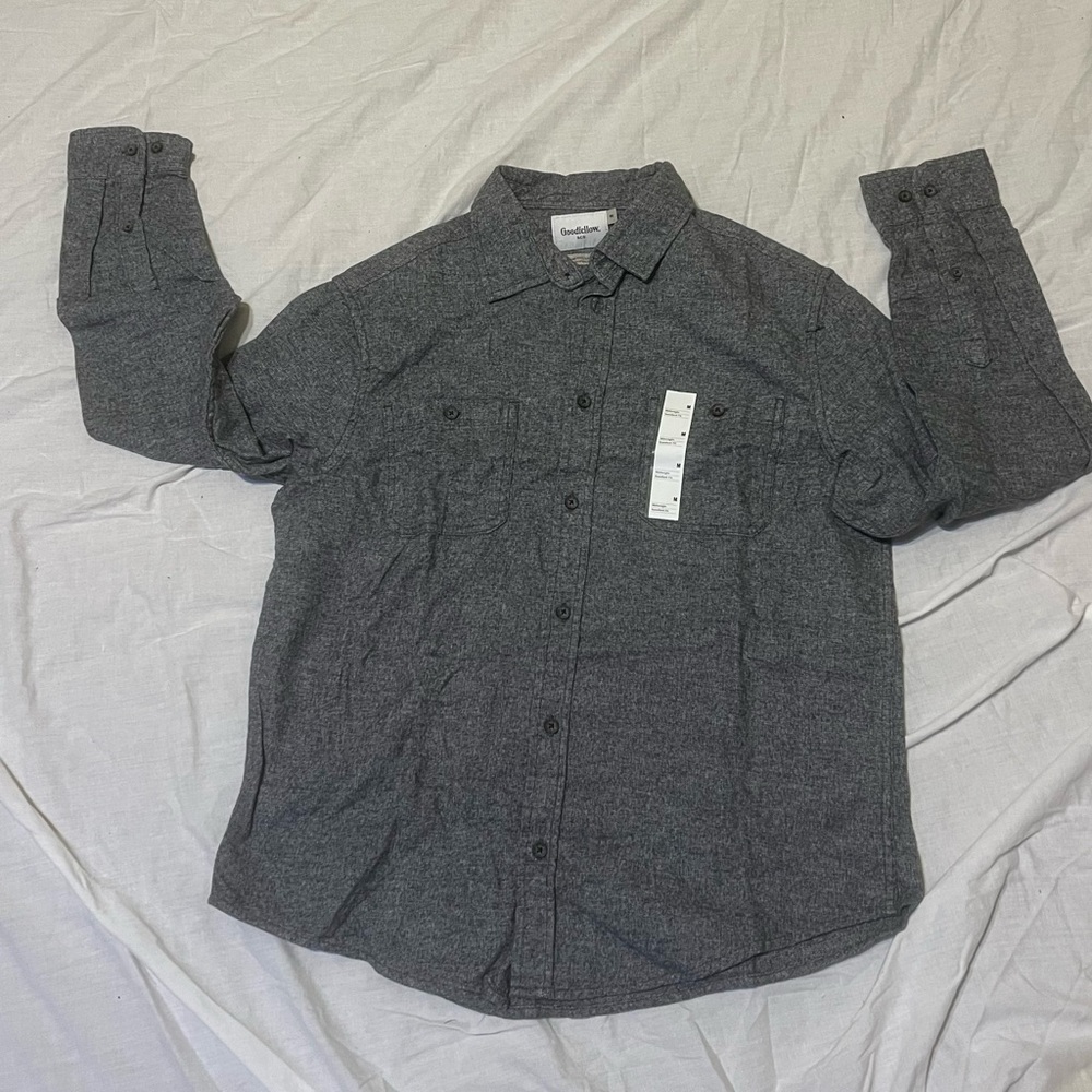 Goodfellow & Co Charcoal Grey Casual Button Down Shirt